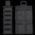The Condor TSRS Shotshell Platform includes two black nylon tactical pouches—one with five elastic loops and the other with MOLLE webbing and a metal D-ring—ideal for shooting ranges or first responders.